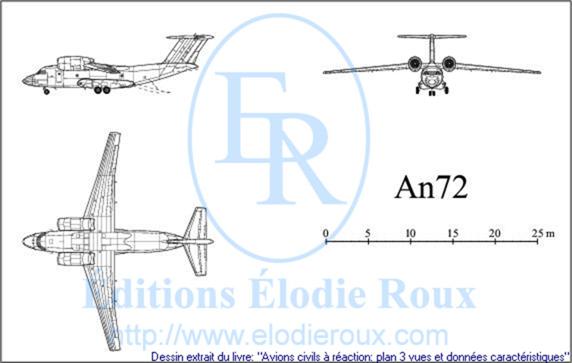 Copyright: Elodie Roux/An72 3-view drawing/plan 3 vues