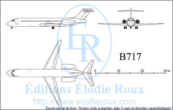 Copyright: Elodie Roux/B717 3-view drawing/plan 3 vues