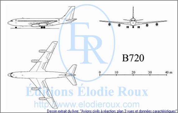 Copyright: Elodie Roux/B720 3-view drawing/plan 3 vues