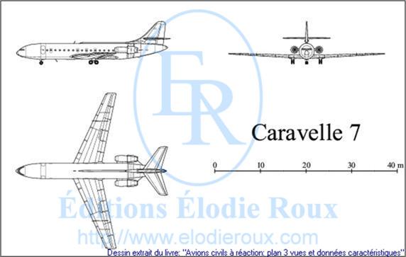 Copyright: Elodie Roux/Caravelle7 3-view drawing/plan 3 vues