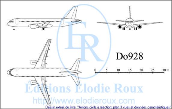 Copyright: Elodie Roux/Do928 3-view drawing/plan 3 vues