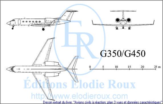 Copyright: Elodie Roux/G450 3-view drawing/plan 3 vues