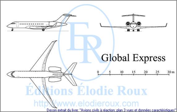 Copyright: Elodie Roux/GlobalExpress 3-view drawing/plan 3 vues