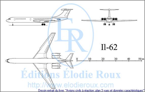 Copyright: Elodie Roux/Il62 3-view drawing/plan 3 vues