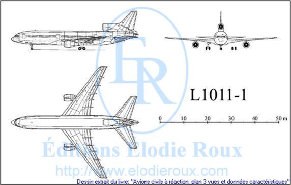 Copyright: Elodie Roux/L1011 3-view drawing/plan 3 vues