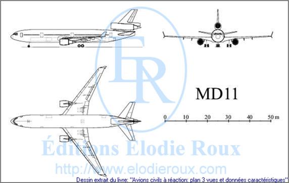 Copyright: Elodie Roux/MD11 3-view drawing/plan 3 vues