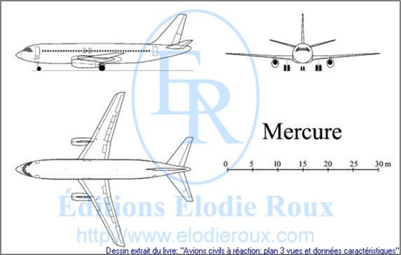 Copyright: Elodie Roux/Mercure 3-view drawing/plan 3 vues