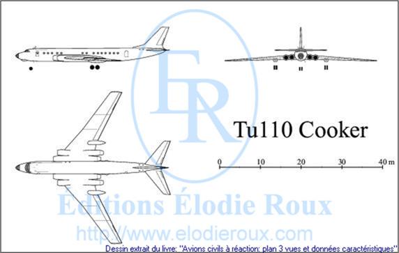 Copyright: Elodie Roux/Tu110 3-view drawing/plan 3 vues